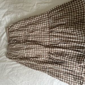 Brown Gingham Skirt